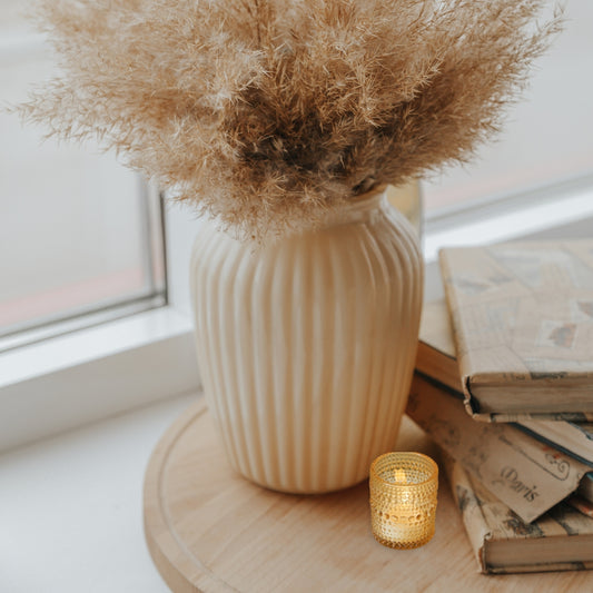 Pebbled Glass Tealight Holder